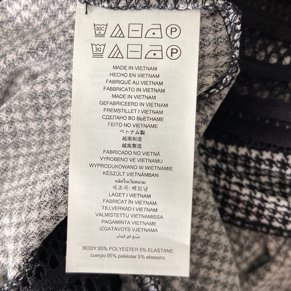 Michael Kors dress size XL black & white peek a boo flounce stretchy zip up - Picture 12 of 14